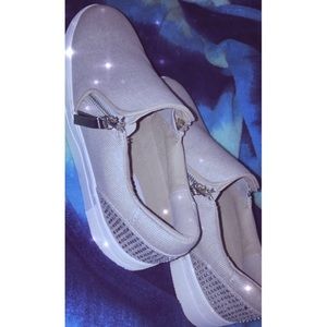 grey slip on shoes